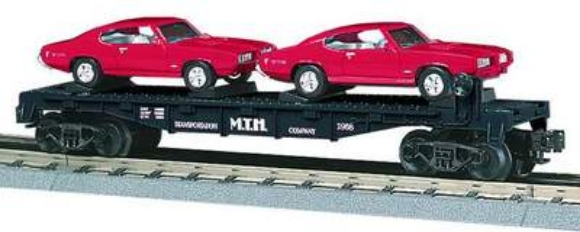Picture of MTH Flatcar w/'68 Red GTO Cars