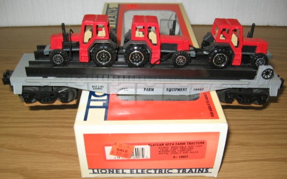 Picture of Lionel Flatcar w/3 Farm Tractors