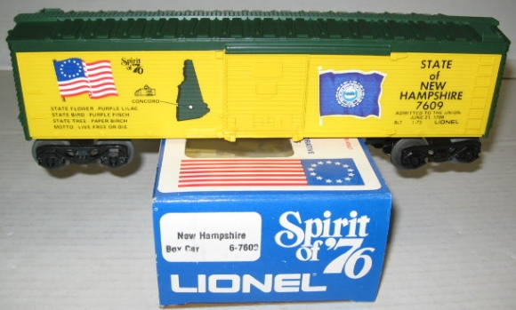 Picture of Spirt of '76 New Hampshire Boxcar