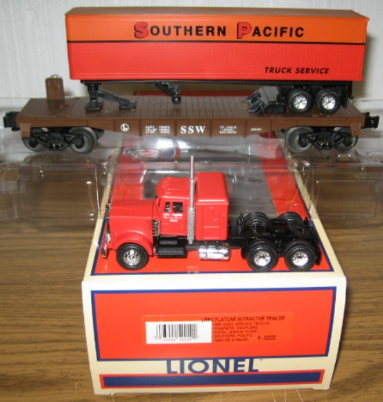 Picture of 52222 - SSW Flatcar w/Southern Pacific Tractor Trailer