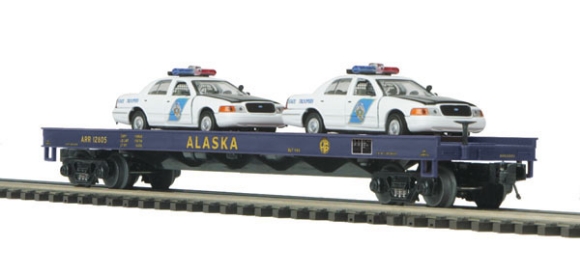 Picture of Alaska RR Flatcar w/State Police Cars