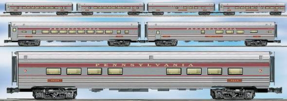 Picture of Lionel Pennsylvania 'Congressional' 18" 7-Car Passenger Set (25450/55/58) 