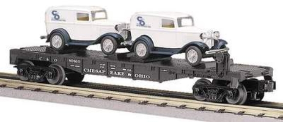 Picture of Chesapeake & Ohio Die-Cast Flatcar with Panel Vans 