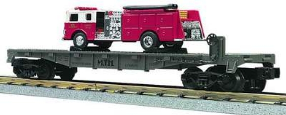 Picture of MTH Flatcar w/ Ertl Fire Truck