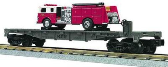 Picture of MTH Flatcar w/Ertl Fire Truck