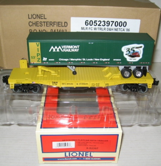Picture of NETCA D&H Flatcar w/Vermont RR Trailer
