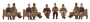 Picture of K-Line by Lionel World War II Seated Soldiers w/ Benches