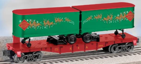 Picture of REA Flatcar w/Christmas Trailers