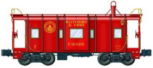 Picture of B&O I-12 (Red) Caboose