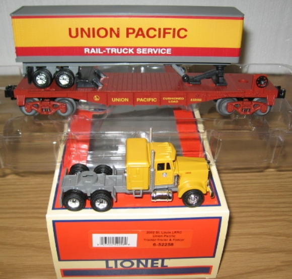 Picture of 52258 - StLRRC Union Pacific Flatcar w/Tractor-Tractor
