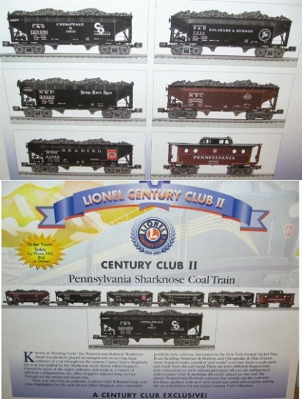 Picture of 31726 - CCII Pennsylvania Sharknose Coal Train Cars