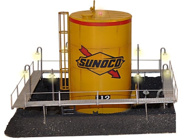 Picture of Sunoco Yellow Oil Cylindrical Tank