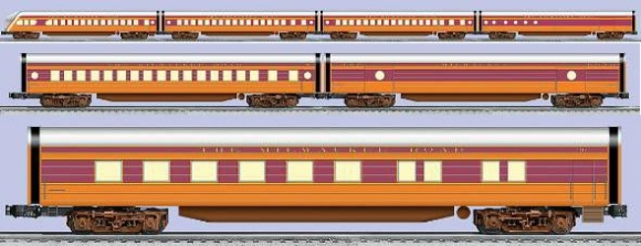 Picture of Lionel Milwaukee Road 18" Passenger 7-Car Set (29191/96/99)