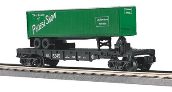 Picture of Erie Lackawanna Flat Car w/ Phoebe Snow Trailer