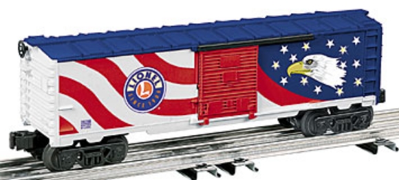 Picture of Patriotic Lighted Boxcar