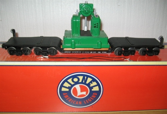 Picture of Lionel 16-Wheel Depressed Flatcar w/Backshop Load 