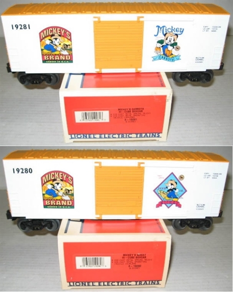 Picture of Mickey Wheat & Carrot Hi-Cube Boxcars (19280/81)
