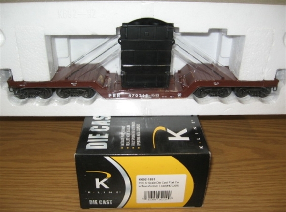 Picture of K-Line Pennsylvania Scale Flatcar w/Transformer Load