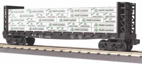 Picture of Erie Lackawanna Lumber Flatcar w/Bulkheads