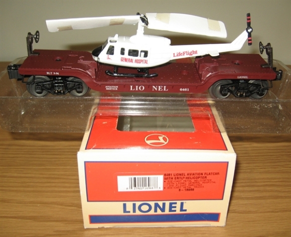 Picture of Aviation Service Depressed Flatcar w/General Hospital  Helicopter