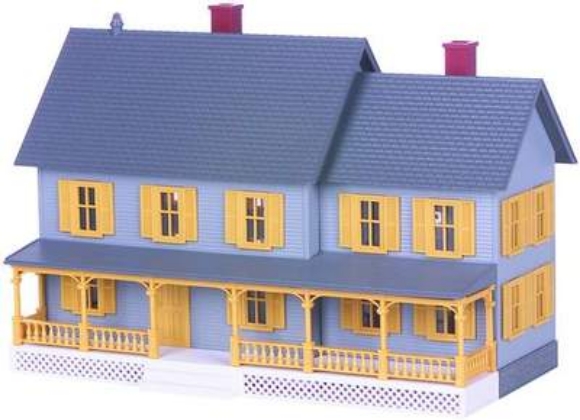 Picture of Country House #4 Grey/Yellow