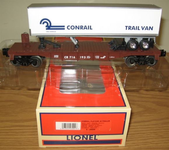 Picture of Lionel Conrail Flatcar w/ Single Trailer