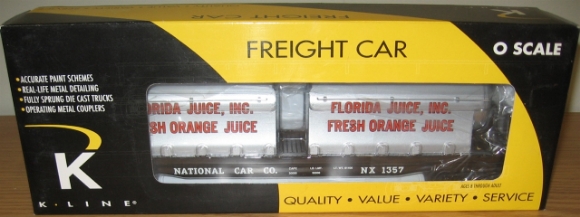 Picture of K-Line National Car Co. Flatcar w/ Orange Juice Containers