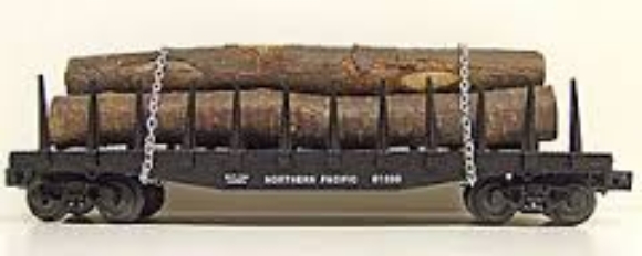 Picture of Northern Pacific Flatcar w/logs & chains