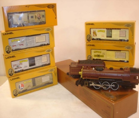 Picture of Joshua Lionel Cowen Hudson w/9429to34 boxcars & 6431 caboose 