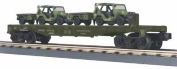 Picture of Army Flatcar w/(2) Jeep & Trailer
