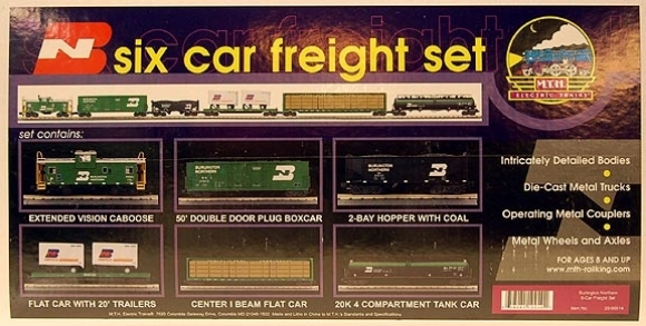 Picture of MTH Premier Burlington Northern 6-Car Freight Set