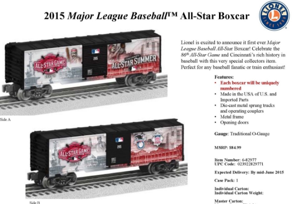 Picture of MLB 2015 All-Star Baseball Boxcar
