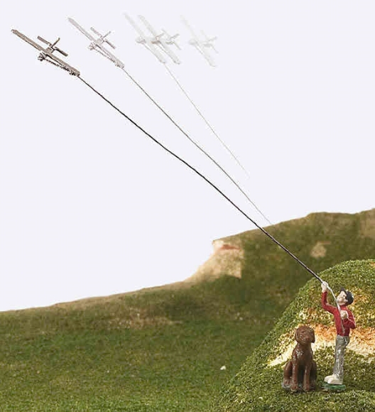 Picture of Boy Flying Airplane Animated Accessory