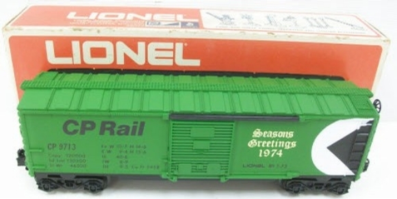 Picture of Season's Greeting 1974 CP Rail Green Boxcar