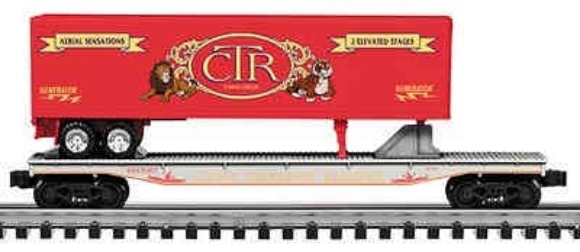 Picture of K-Line Circus Transport Flatcar w/Truck Trailer