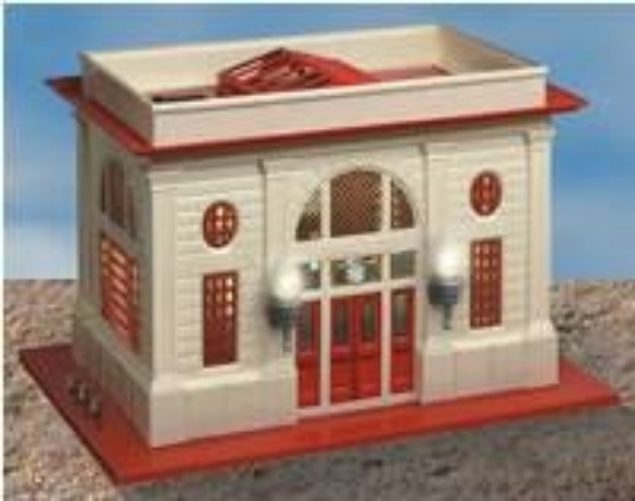 Picture of #128 (Late) Station - Cream & Red