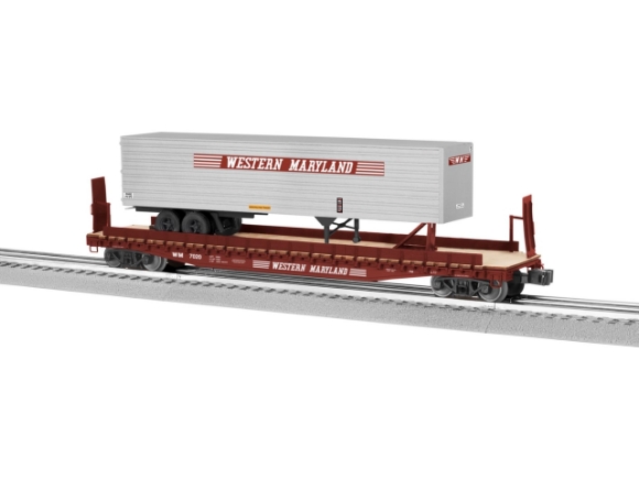 Picture of Western Maryland PS-4 Flatcar w/40' Trailer 