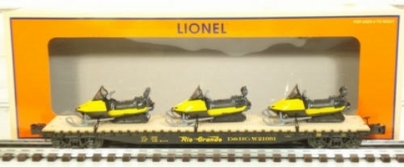 Picture of TCA D&RG PS-4 Flatcar w/(3) Snowmobiles *