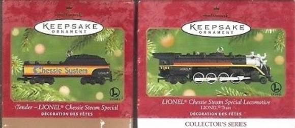 Picture of Hallmark Chessie System Locomotive & Tender Ornaments