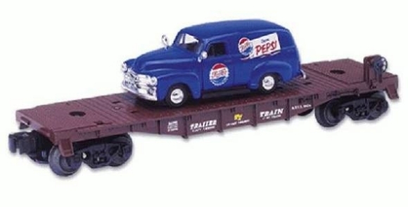 Picture of Trailer Train Flatcar w/'54 Pepsi Van
