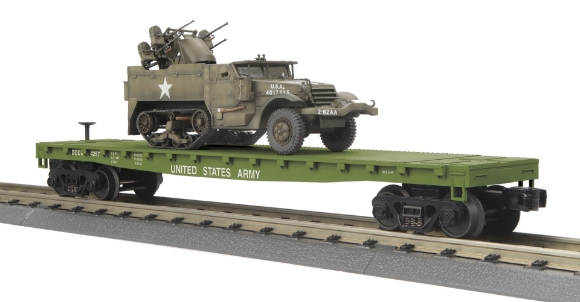 Picture of MTH RailKing U.S. Army Flatcar w/ (1) M16 Half Track