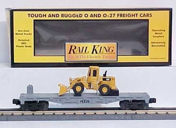 Picture of MTH Flatcar w/ CAT Wheel Loader