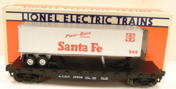 Picture of Santa Fe Flatcar w/Trailer