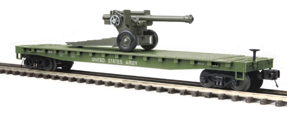 Picture of MTH RailKing U.S. Army Flatcar w/ 105mm Howitzer