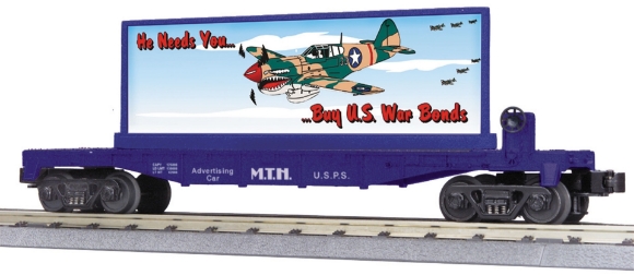 Picture of MTH RailKing Flatcar w/ Buy U.S. Bonds Billboard