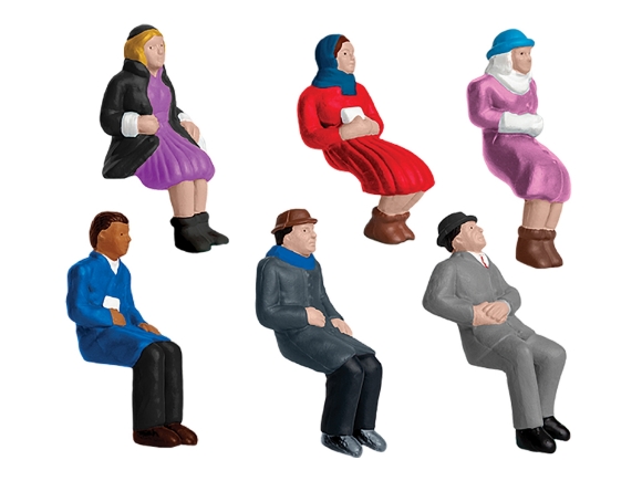 Picture of Sitting People Figures (6pc)