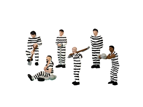 Picture of Prisoners Figures (Striped, 6pc)