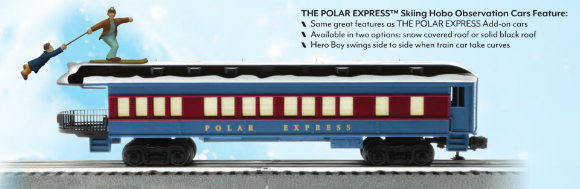 Picture of Polar Express Skiing Hobo Observation Car -Snow Roof