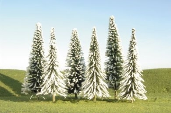Picture of 3"-4" Pine Trees with Snow - 9pack