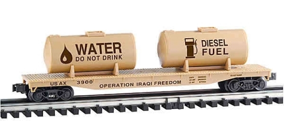 Picture of Operating Iraqi Freedom US Army Flatcar w/Water & Fuel Tanks